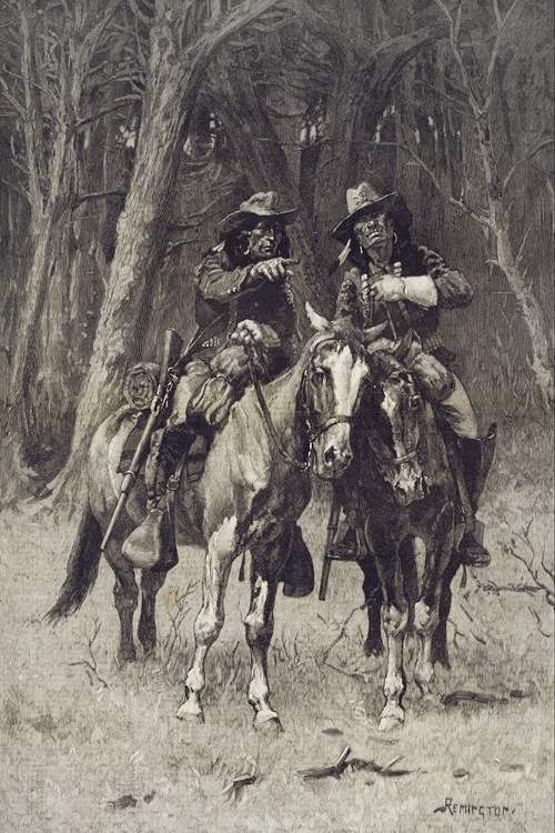 Picture of CHEYENNE SCOUTS PATROLLING THE BIG TIMBER