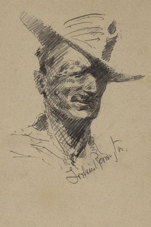 Picture of SELF PORTRAIT OF FREDERIC REMINGTON