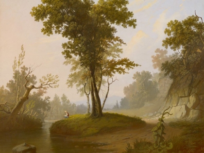 Picture of LANDSCAPE WITH FISHERMAN