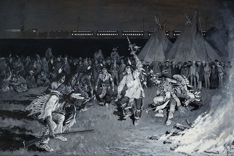 Picture of A DANCE OF CROW INDIANS