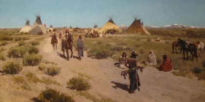 Picture of HUNTING CAMP ON THE PLAINS