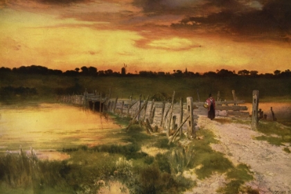Picture of THE OLD BRIDGE OVER HOOK POND, EAST HAMPTON, LONG ISLAND