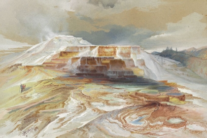 Picture of HOT SPRINGS OF GARDINERS RIVER, YELLOWSTONE