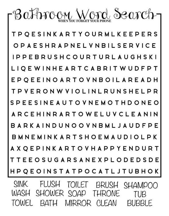 Picture of BATH WORD SEARCH