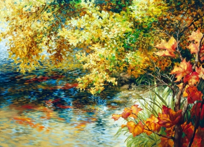 Picture of CREEK AND FALL TREES
