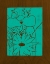 Picture of WENGE WOOD FLORAL 1-TEAL