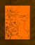 Picture of WENGE WOOD FLORAL 3-ORANGE