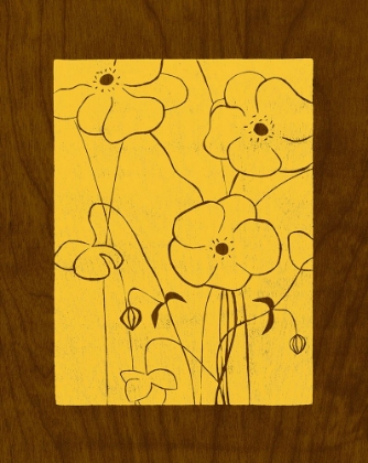 Picture of WENGE WOOD FLORAL 4-LEMON