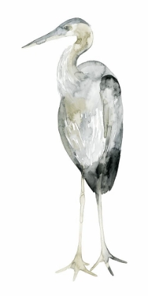 Picture of GREY WATERCOLOR HERON II