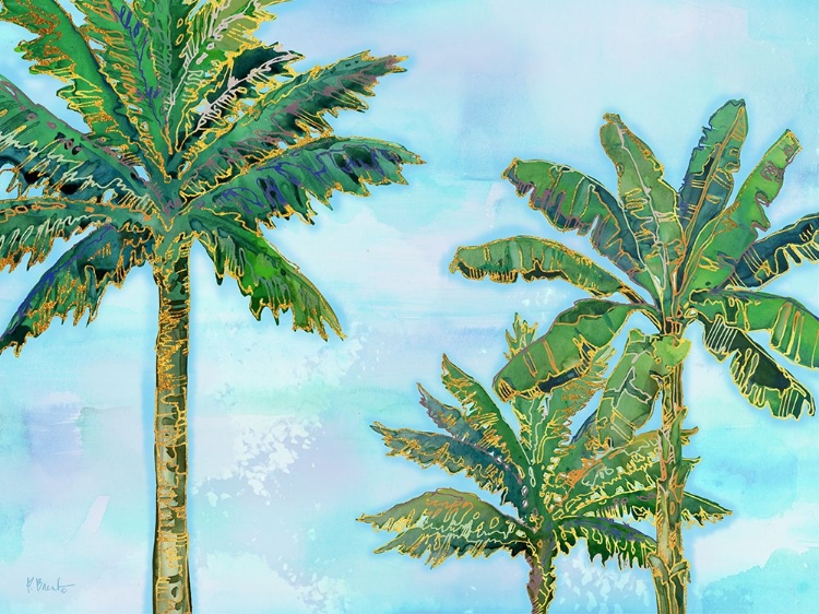 Picture of HANA PALM HORIZONTAL - BLUE