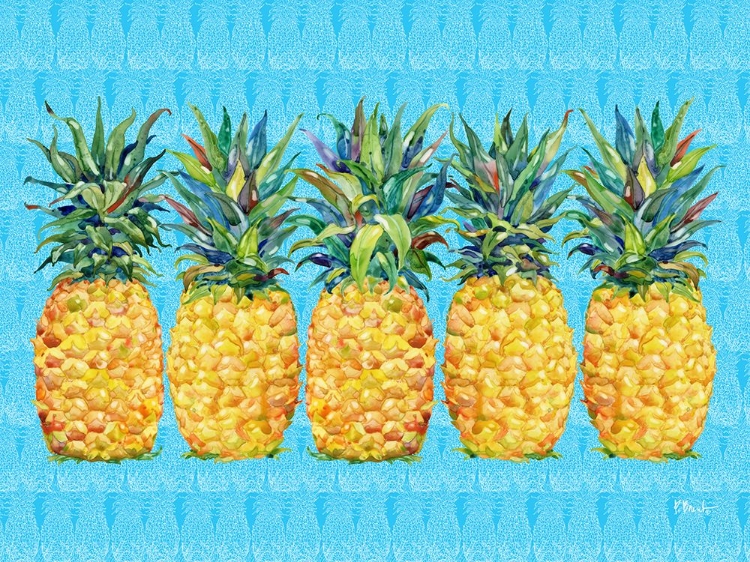 Picture of KONA PINEAPPLE HORIZONTAL - AZUL LINES