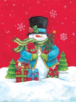 Picture of SNOWMAN AND PRESENTS