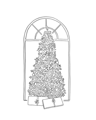 Picture of CHRISTMAS TREE LINE DRAWING