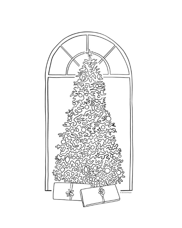 Picture of CHRISTMAS TREE LINE DRAWING