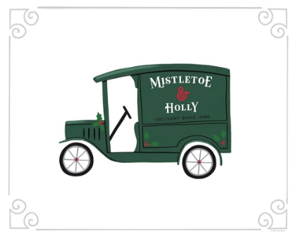 Picture of MISTLETOE AND HOLLY VINTAGE DELIVERY TRUCK