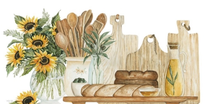 Picture of TUSCAN BREAD BOARD WITH SUNFLOWERS