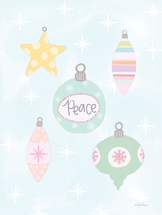 Picture of PASTEL CHRISTMAS ORNAMENTS