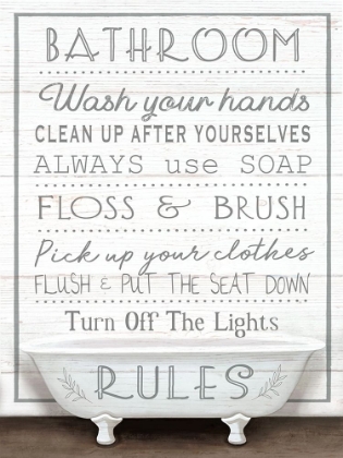 Picture of BATHROOM RULES