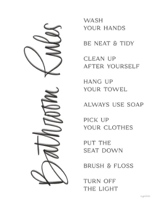 Picture of BATHROOM RULES
