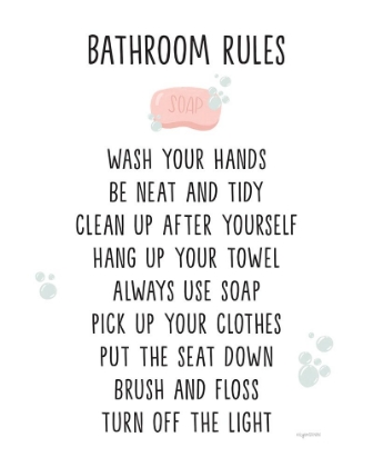 Picture of BATHROOM RULES