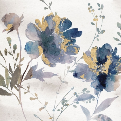 Picture of BLUE WATERCOLOR FLORALS