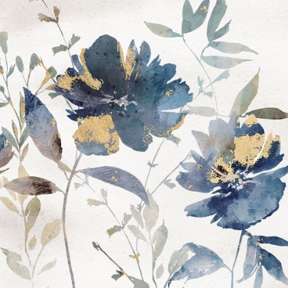 Picture of BLUE WATERCOLOR FLORALS II