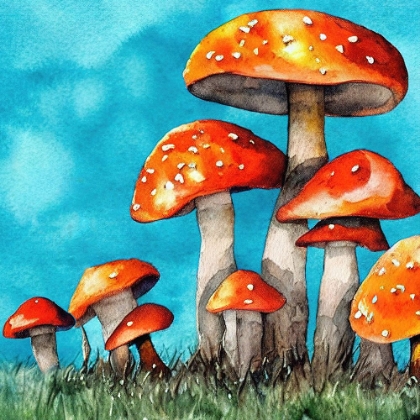 Picture of ORANGE MUSHROOMS