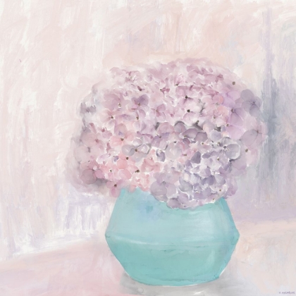 Picture of HYDRANGEAS IN BLUE VASE