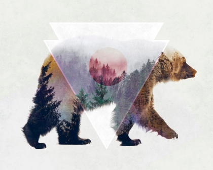 Picture of BEAR DOUBLE EXPOSURE WILDLIFE ART