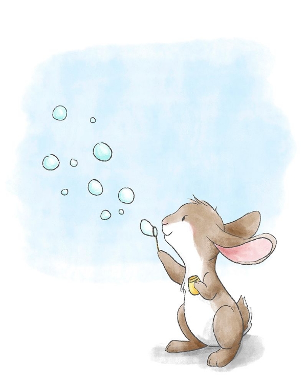 Picture of LITTLE BUNNY BLOWING BUBBLES