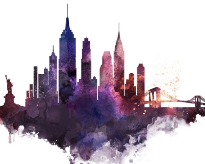 Picture of NEW YORK CITY WATERCOLOR CITYSCAPE II
