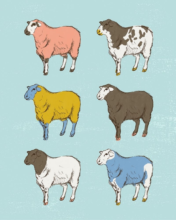 Picture of MID CENTURY FARM - SHEEP - NEUTRAL