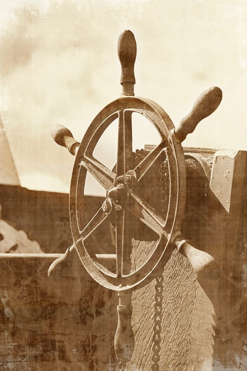 Picture of SEPIA SHIPS WHEEL I