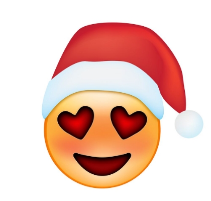 Picture of EMOJI SMILE HEART XMAS HAT