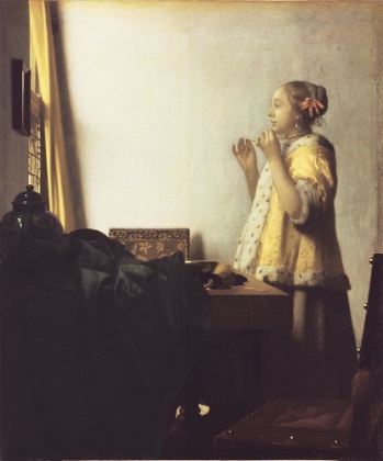 Picture of VERMEER-WOMAN WITH PEARL NECKLACE