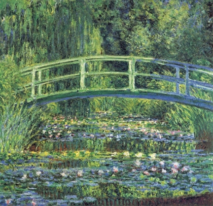 Picture of WATERLILIES AND JAPANESE BRIDGE