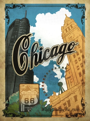 Picture of VINTAGE CHICAGO POSTER