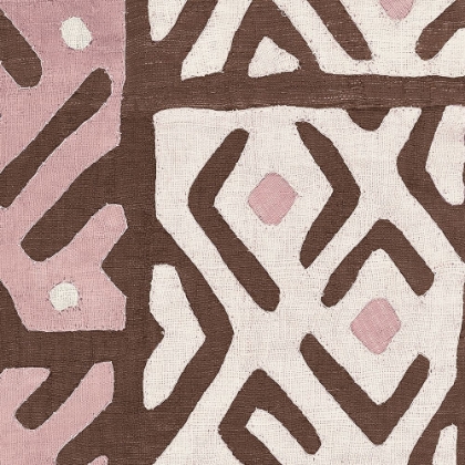 Picture of KUBA CLOTH I SQ I PINK AND WHITE