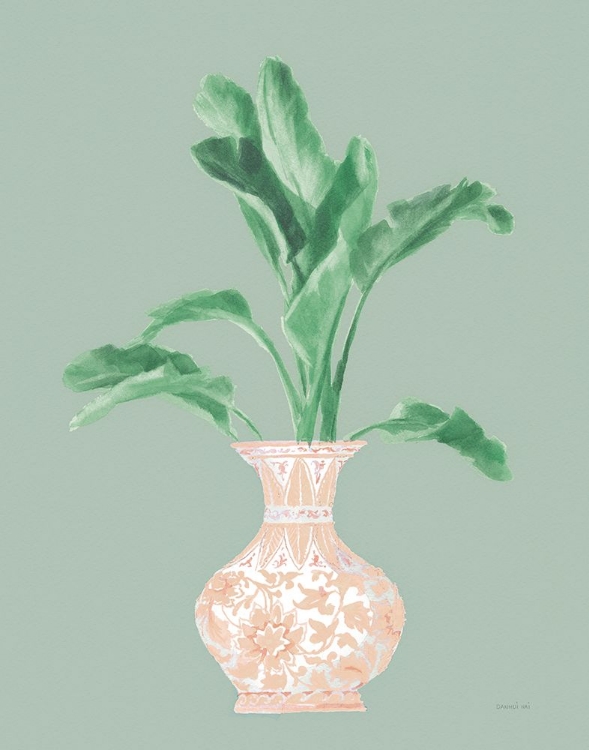 Picture of PALM CHINOISERIE I PINK GREEN V2