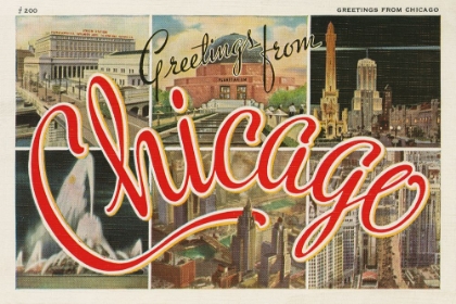 Picture of CHICAGO POSTCARD I V2