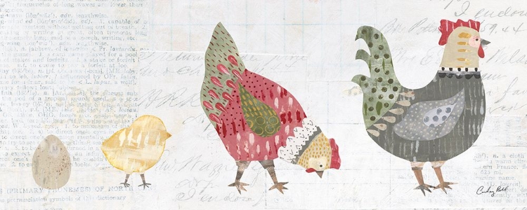 Picture of PATCHWORK CHICKENS II
