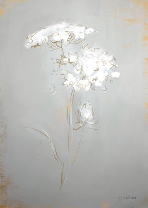 Picture of WHITE FLORAL SKETCH II