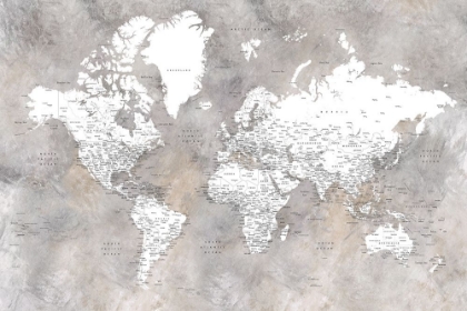 Picture of DETAILED WORLD MAP WITH CITIES VALI