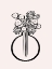 Picture of MONOCHROME FLOWERS IN VASE