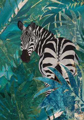 Picture of ZEBRA IN THE JUNGLE 1