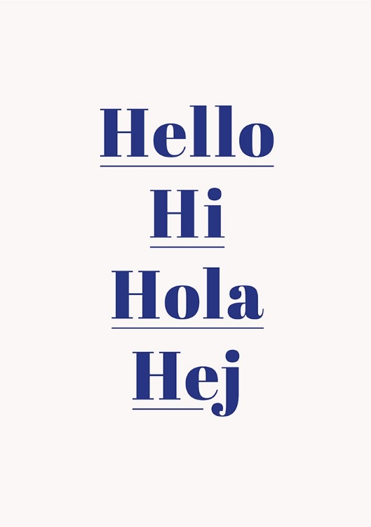 Picture of HELLO HI HOLA HEJ