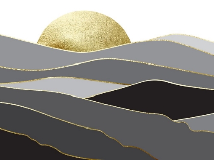 Picture of LANDSCAPE IN BLACK AND GOLD 2