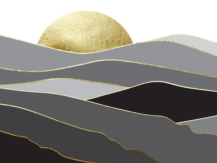 Picture of LANDSCAPE IN BLACK AND GOLD 2