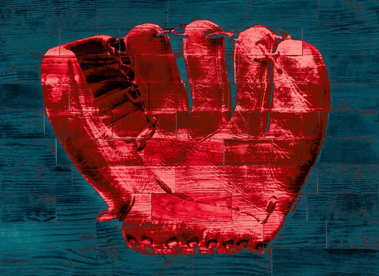 Picture of BASEBALL GLOVE - RED AND TEAL