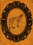Picture of FRAMED CHEETAH IN TANGERINE